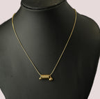 Gold Tone Elegant Swan Charm Necklace for Women- Glossy Finish