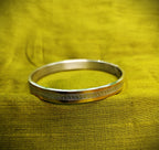 Gold-Tone Greek Key Two tone Hinged Bangle for Men