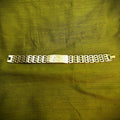 Gold-Tone Om Rectangular Jubilee Chain Bracelet for Men- Glossy Finish