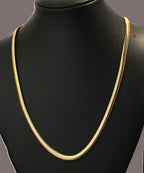 Gold-Tone Exquisite Snake Scaled Necklace for Women- Glossy Finish (21.5 Inch)