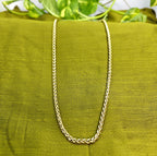 Gold-Tone Wheat Chain for Men -Matte Finish (21.5 Inch)