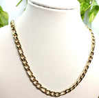 Gold-Tone Premium Figaro Style Gold Chain for Men- Glossy Finish (22 Inch)